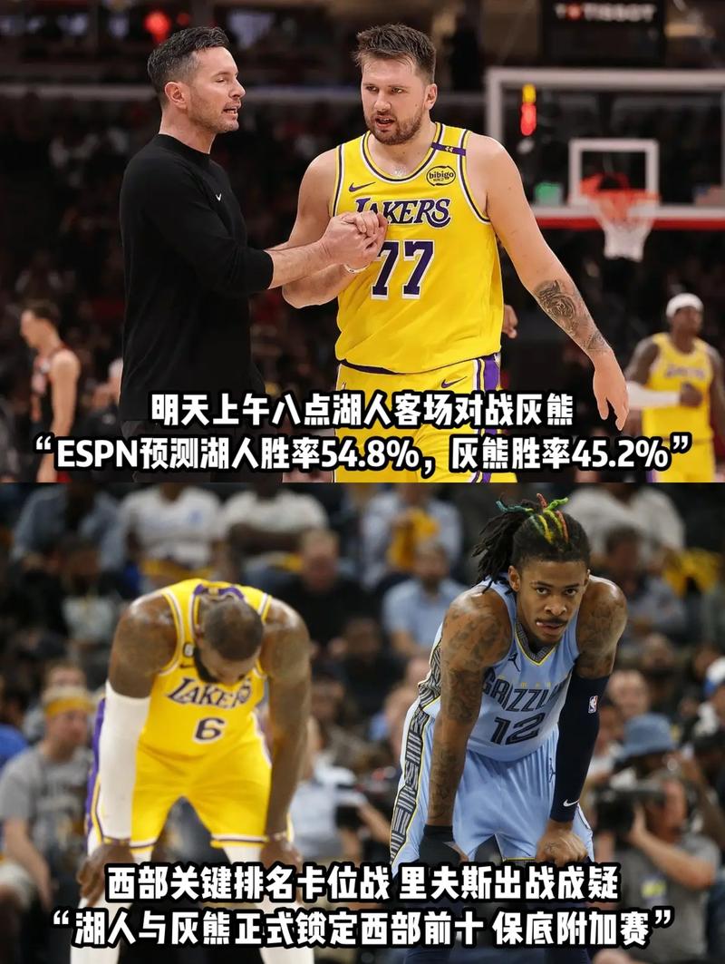 ESPN预测明日湖人主场迎战热火：湖人胜率58.3% 热火胜率41.7%